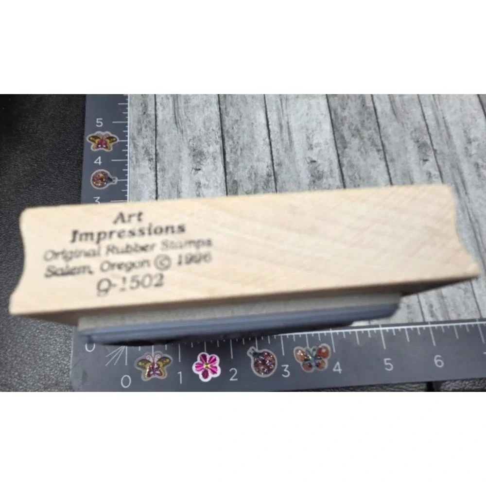 Art Impressions Open Window Curtains Shutters Rubber Stamp Wood #D15